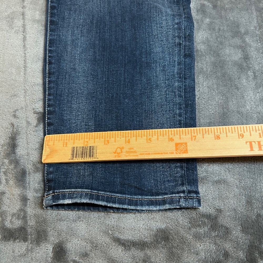 Mavi Jake Slim Leg Jeans Mens 38x28 Dark Wash Blue Distressed Stretch Denim - Picture 10 of 12